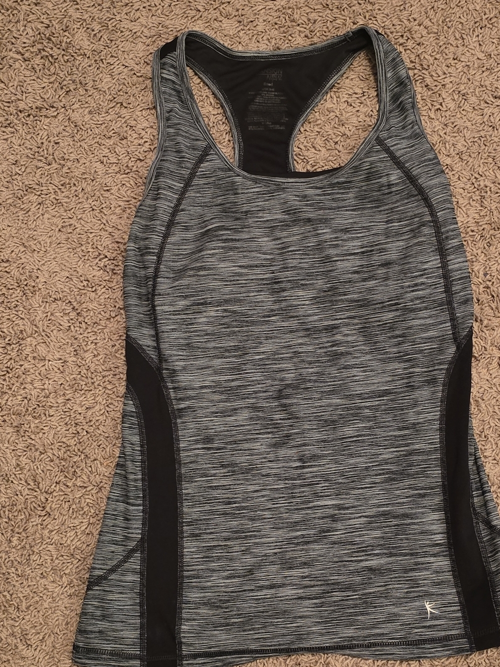 Danskin Gray & Black Racerback Athletic Tank